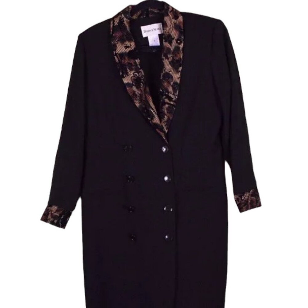 Danny & Nicole Women's Vintage Animal Print Double Breasted Suit Jacket  Size 12